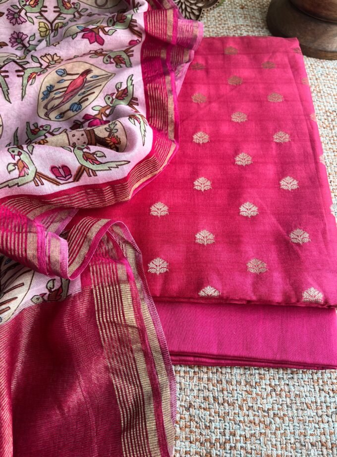 Manjul | منجول | मंजुल : Pure Chanderi Silk Salwars by Ikhtirah