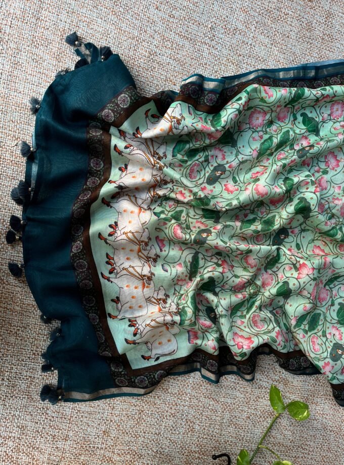 Manjul | منجول | मंजुल : Pure Chanderi Silk Salwars by Ikhtirah