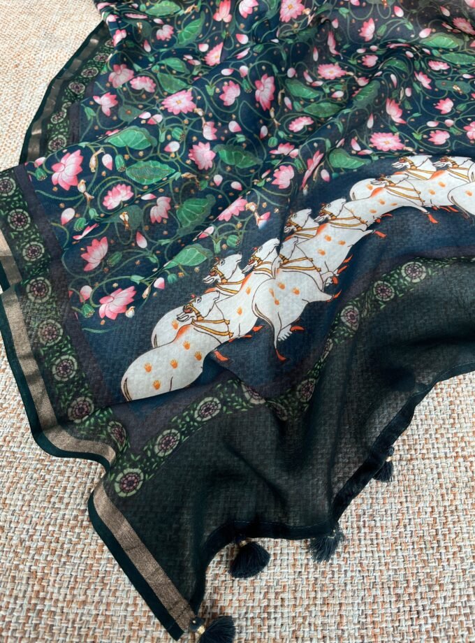 Manjul | منجول | मंजुल : Pure Chanderi Silk Salwar by Ikhtirah