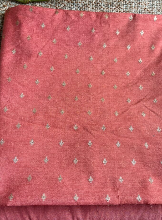 Tarang | ترنگ | तरंग : Soft Moonga Silk Salwars with Organza Dupatta (Peach)