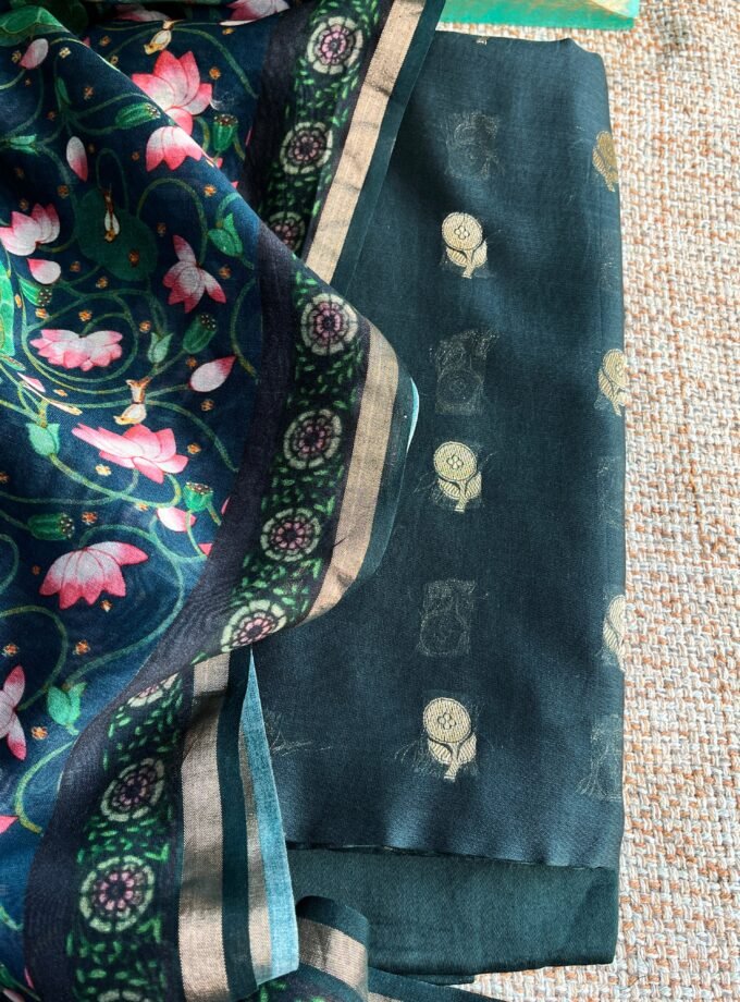 Manjul | منجول | मंजुल : Pure Chanderi Silk Salwar by Ikhtirah