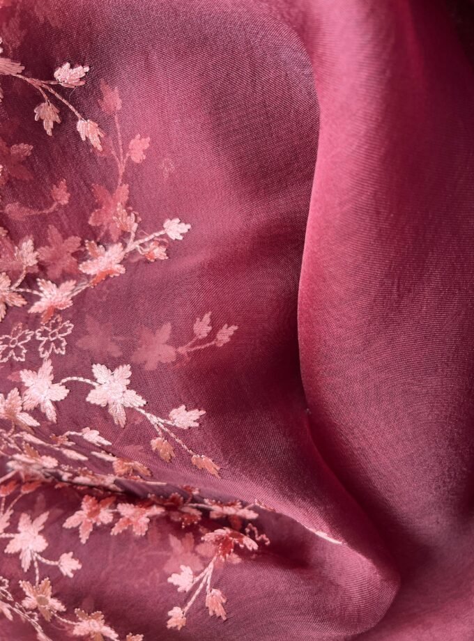 Tarang | ترنگ | तरंग : Soft Moonga Silk Salwars with Organza Dupatta (Brown)