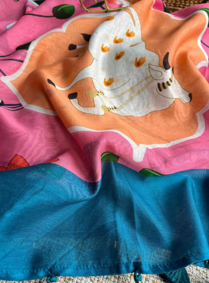 Siddhi | سدھی | सिद्धि (Pink) : Pure Chanderi Silk Pichwai Salwars by Ikhtirah