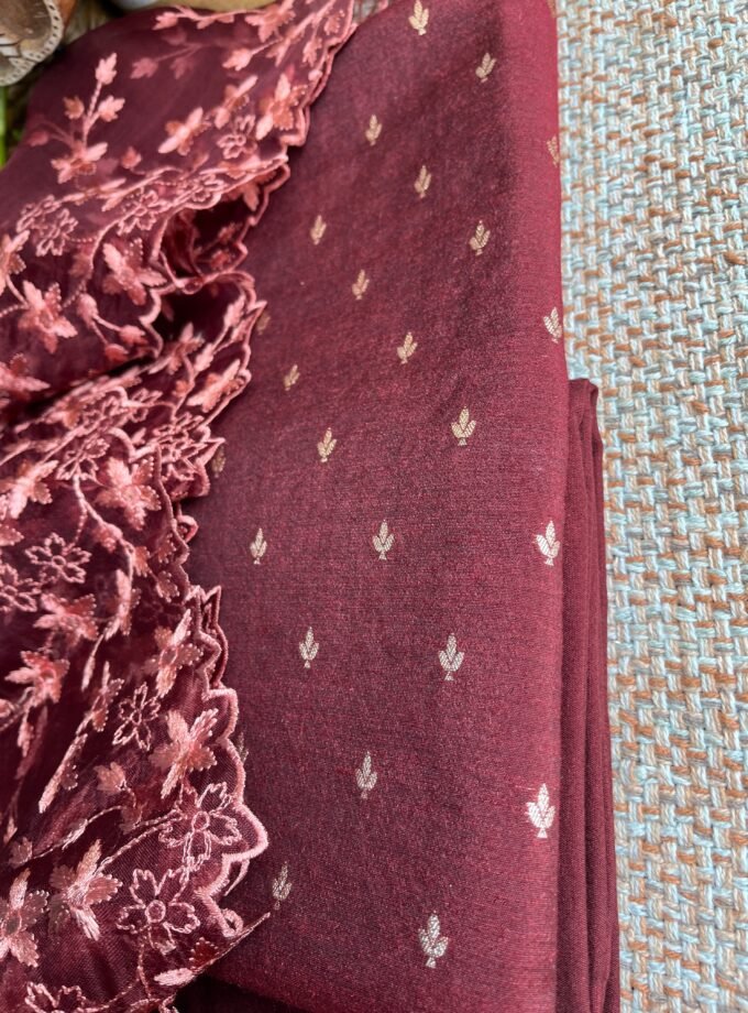 Tarang | ترنگ | तरंग : Soft Moonga Silk Salwars with Organza Dupatta (Brown)