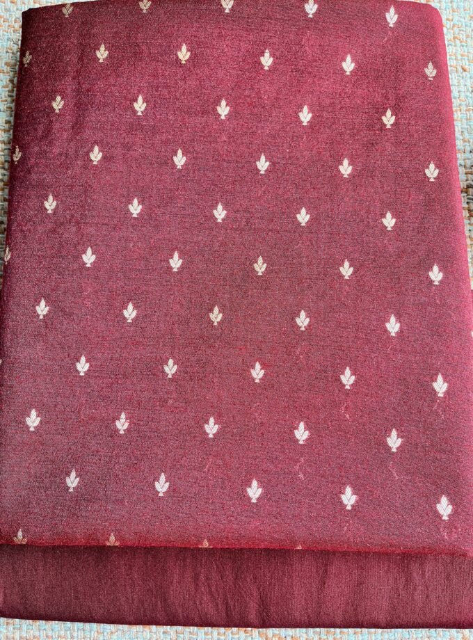 Tarang | ترنگ | तरंग : Soft Moonga Silk Salwars with Organza Dupatta (Brown)