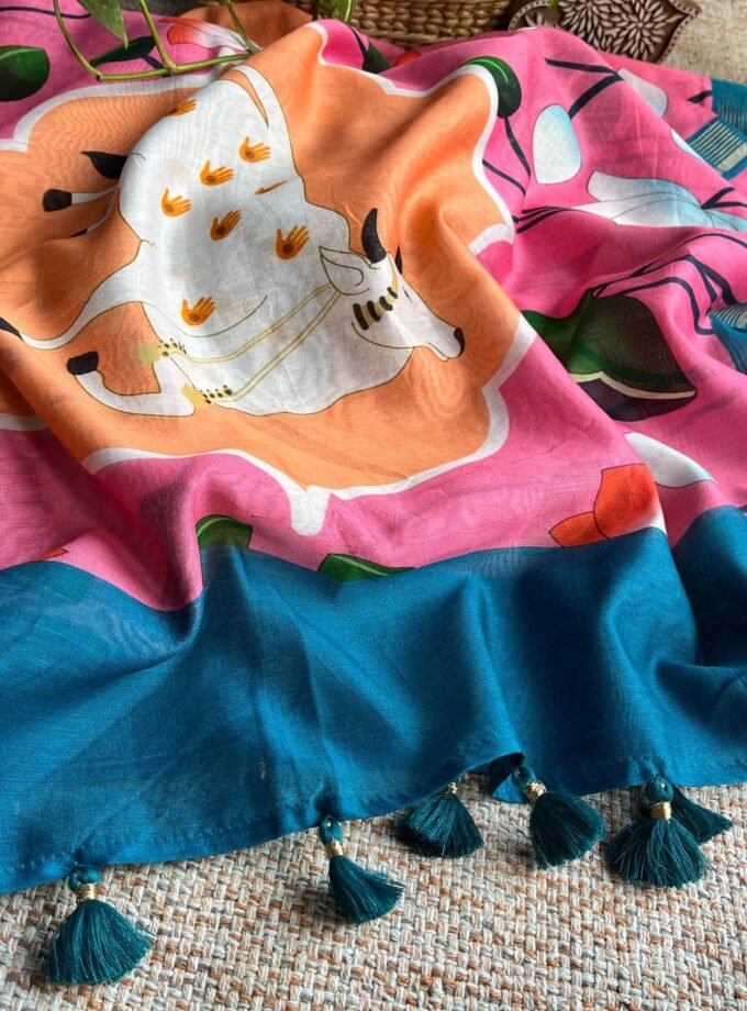 Siddhi | سدھی | सिद्धि (Pink) : Pure Chanderi Silk Pichwai Salwars by Ikhtirah