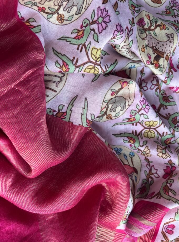 Manjul | منجول | मंजुल : Pure Chanderi Silk Salwars by Ikhtirah