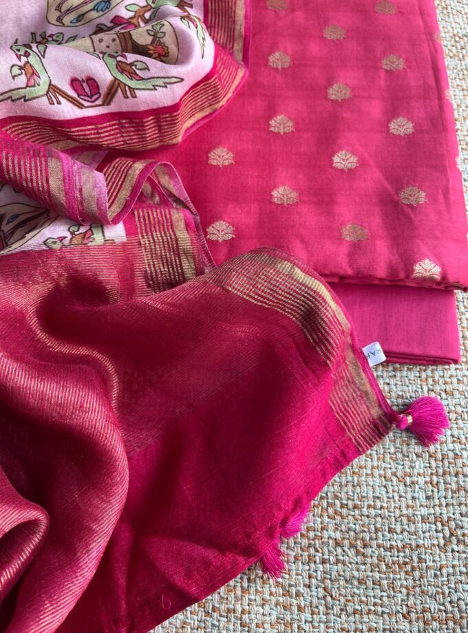 Manjul | منجول | मंजुल : Pure Chanderi Silk Salwars by Ikhtirah