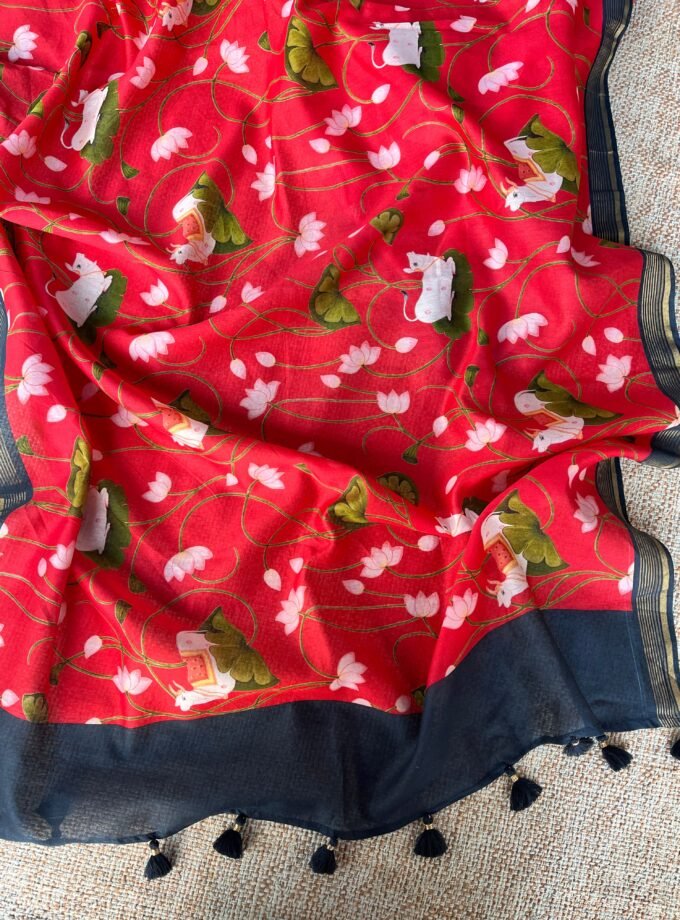 Manjul | منجول | मंजुल : Pure Chanderi Silk Salwar by Ikhtirah