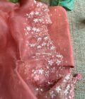 Tarang | ترنگ | तरंग : Soft Moonga Silk Salwars with Organza Dupatta (Peach) - Image 6