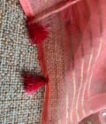 Tarang | ترنگ | तरंग : Soft Moonga Silk Salwars with Organza Dupatta (Peach) - Image 7