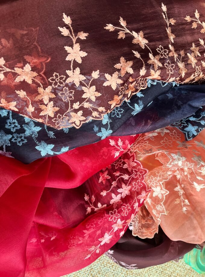 Tarang | ترنگ | तरंग : Soft Moonga Silk Salwars with Organza Dupatta (Peach)