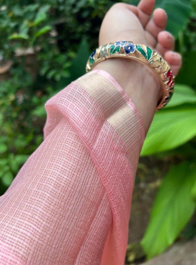 Nazaakat | نزاکت | नज़ाकत (Baby Pink) : Tussar Kota Silk Salwar by Ikhtirah