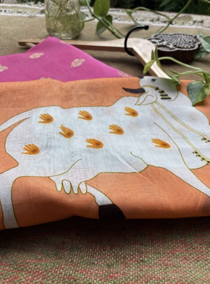 Siddhi | سدھی | सिद्धि (Pink) : Pure Chanderi Silk Pichwai Salwars by Ikhtirah