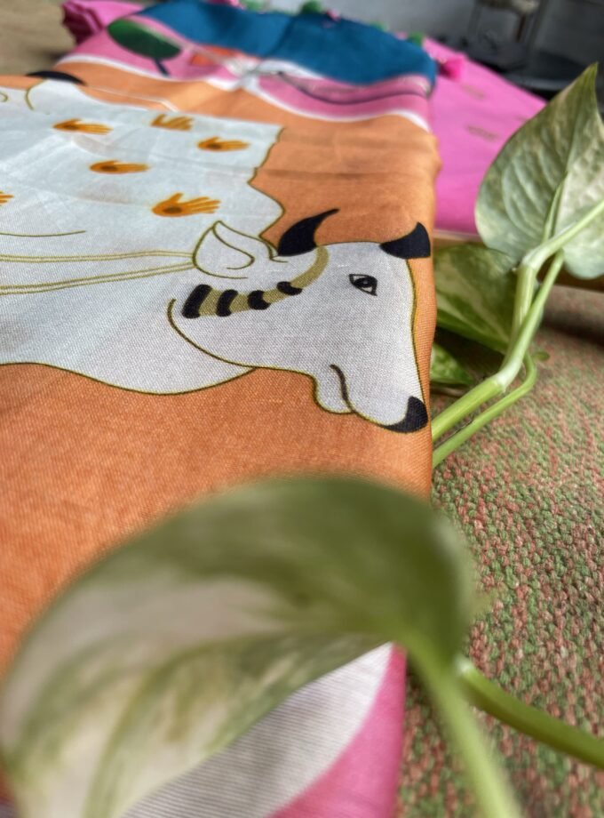 Siddhi | سدھی | सिद्धि (Pink) : Pure Chanderi Silk Pichwai Salwars by Ikhtirah