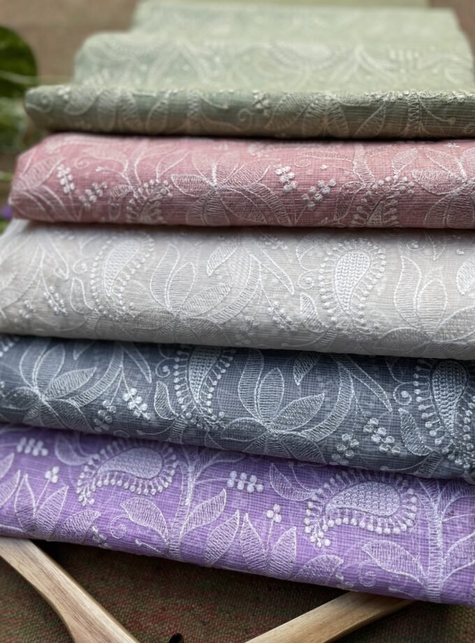 Nazaakat | نزاکت | नज़ाकत (Creamy White) : Tussar Kota Silk Salwar by Ikhtirah