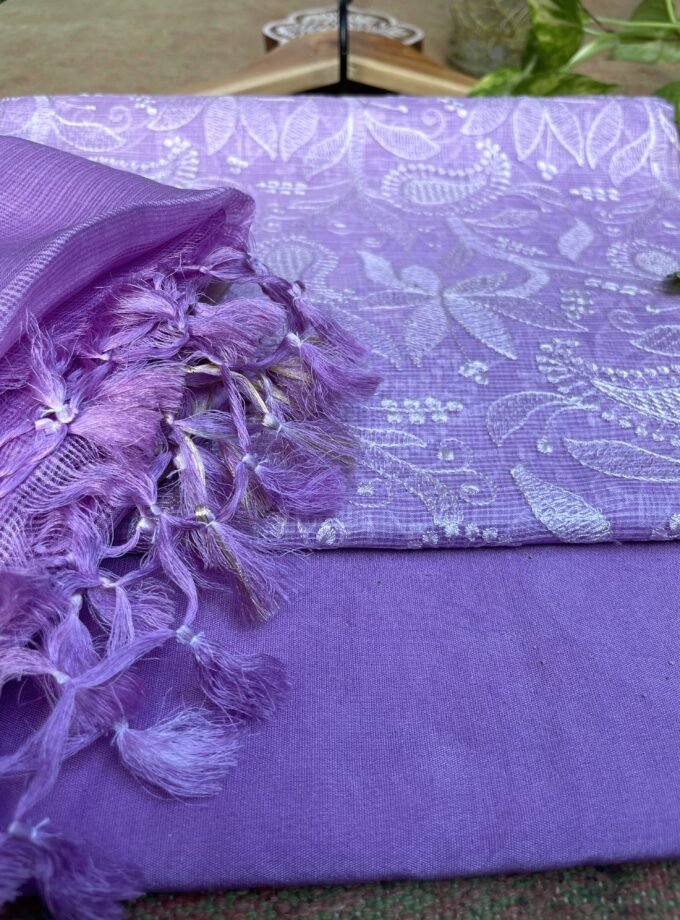 Nazaakat | نزاکت | नज़ाकत (Lavender) : Tussar Kota Silk Salwar by Ikhtirah