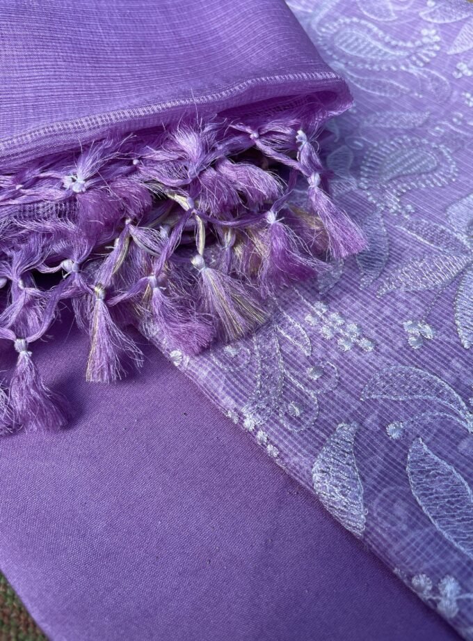 Nazaakat | نزاکت | नज़ाकत (Lavender) : Tussar Kota Silk Salwar by Ikhtirah