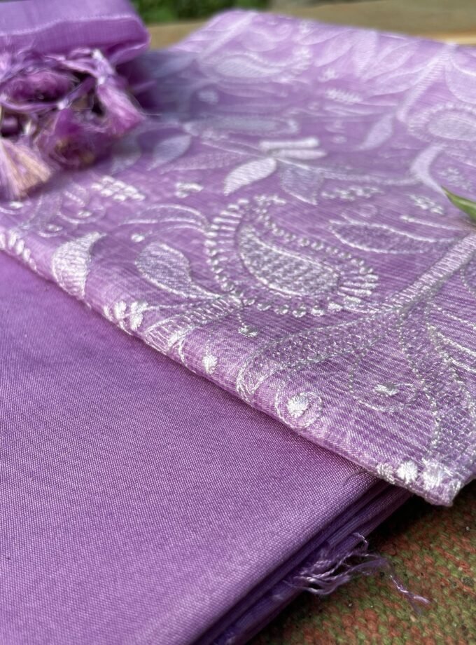 Nazaakat | نزاکت | नज़ाकत (Lavender) : Tussar Kota Silk Salwar by Ikhtirah