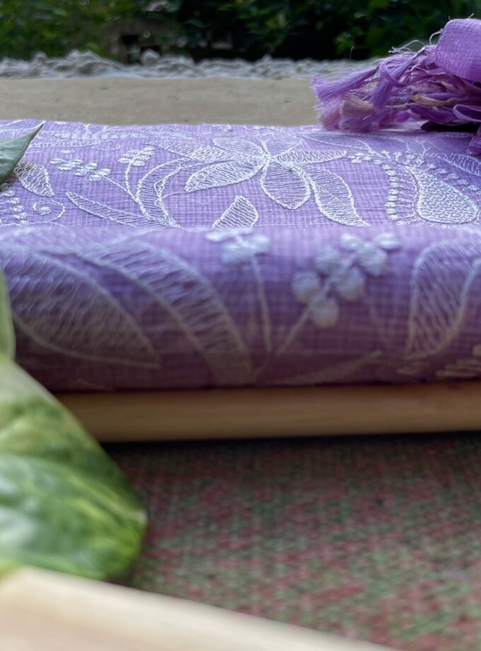 Nazaakat | نزاکت | नज़ाकत (Lavender) : Tussar Kota Silk Salwar by Ikhtirah