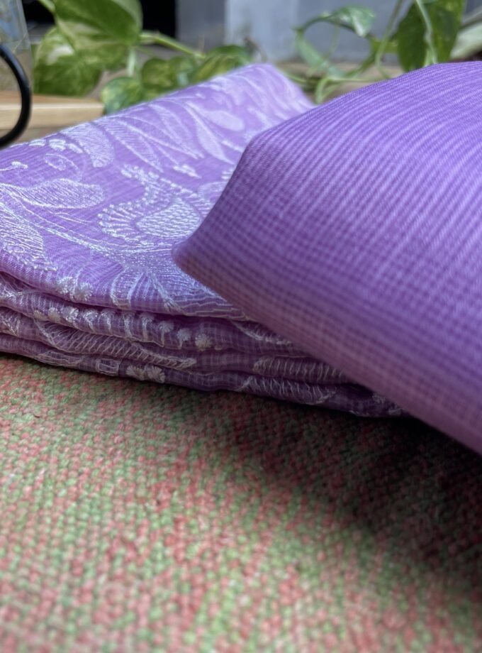 Nazaakat | نزاکت | नज़ाकत (Lavender) : Tussar Kota Silk Salwar by Ikhtirah