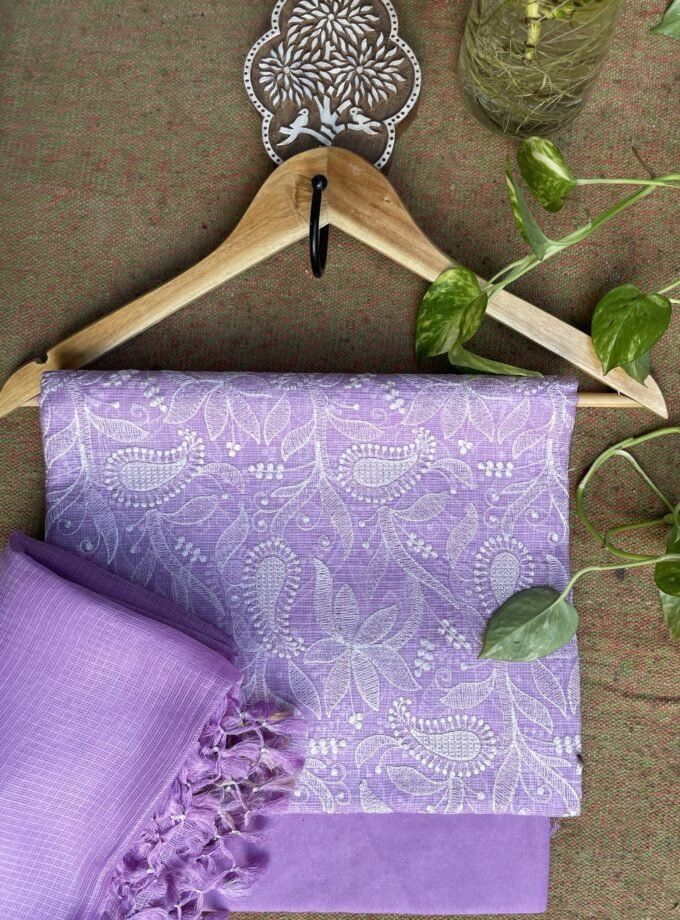 Nazaakat | نزاکت | नज़ाकत (Lavender) : Tussar Kota Silk Salwar by Ikhtirah