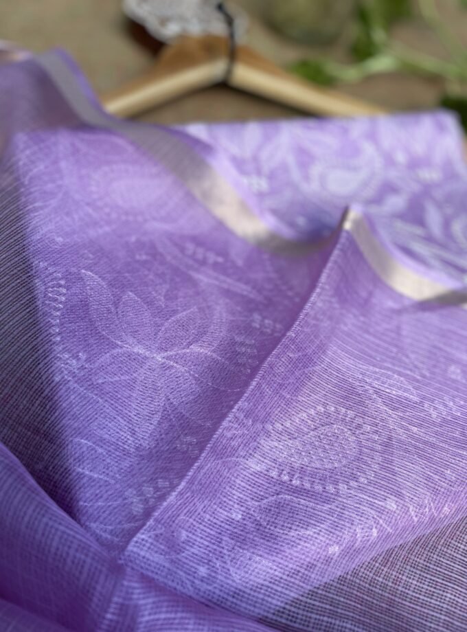 Nazaakat | نزاکت | नज़ाकत (Lavender) : Tussar Kota Silk Salwar by Ikhtirah
