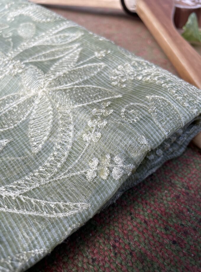 Nazaakat | نزاکت | नज़ाकत (Green) : Tussar Kota Silk Salwar by Ikhtirah