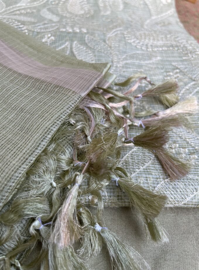 Nazaakat | نزاکت | नज़ाकत (Green) : Tussar Kota Silk Salwar by Ikhtirah