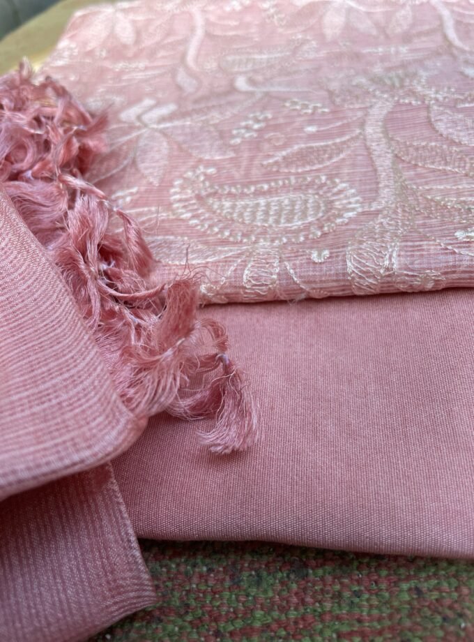Nazaakat | نزاکت | नज़ाकत (Baby Pink) : Tussar Kota Silk Salwar by Ikhtirah