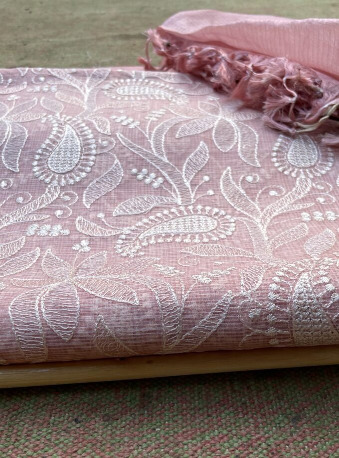 Nazaakat | نزاکت | नज़ाकत (Baby Pink) : Tussar Kota Silk Salwar by Ikhtirah