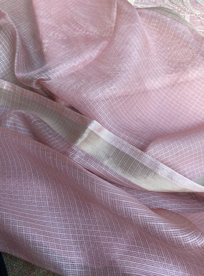 Nazaakat | نزاکت | नज़ाकत (Baby Pink) : Tussar Kota Silk Salwar by Ikhtirah
