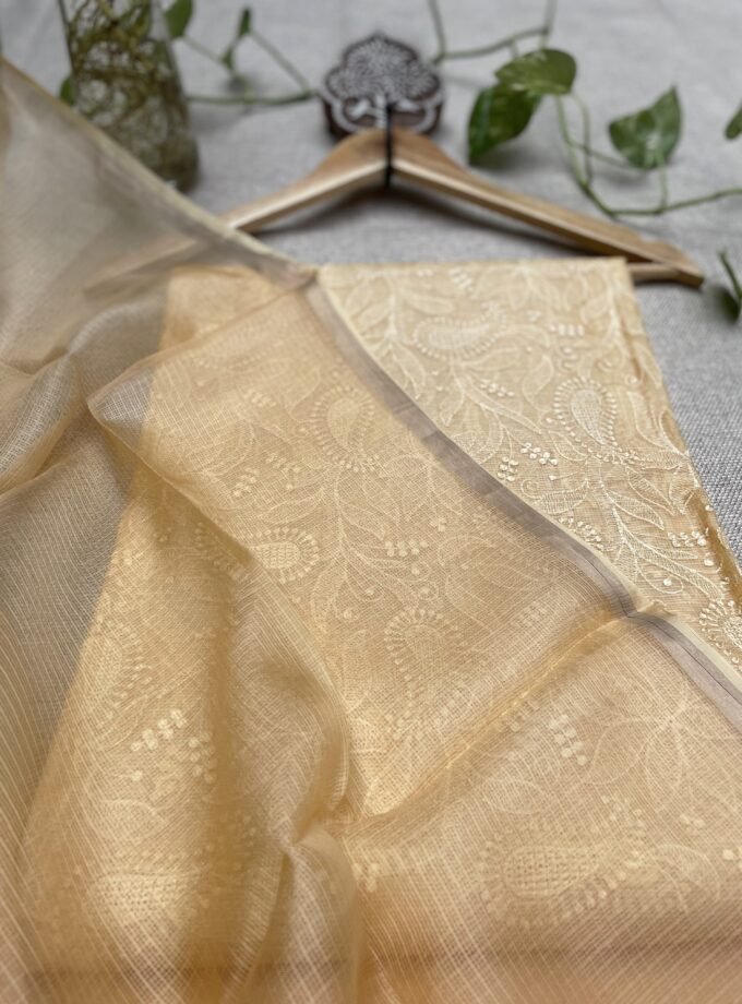 Nazaakat | نزاکت | नज़ाकत (Yellow) : Tussar Kota Silk Salwar by Ikhtirah