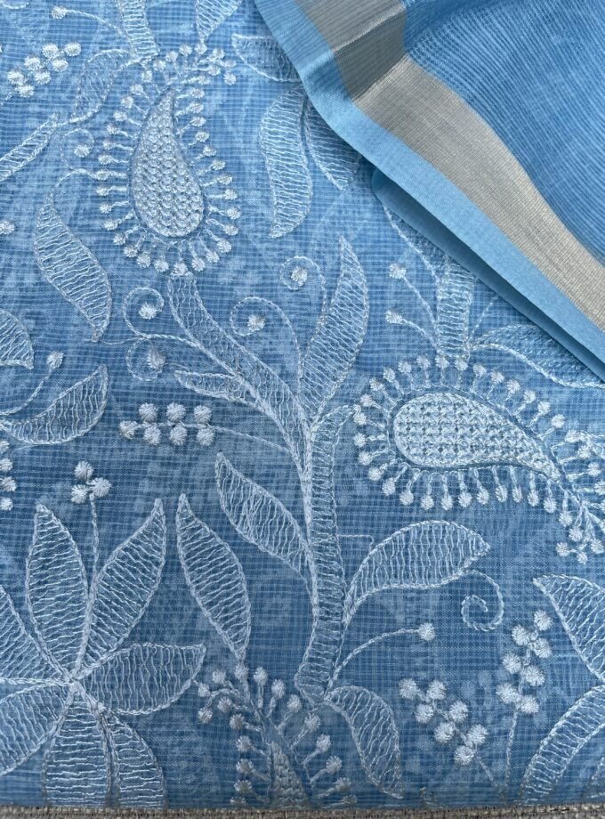 Nazaakat | نزاکت | नज़ाकत (Blue) : Tussar Kota Silk Salwar by Ikhtirah