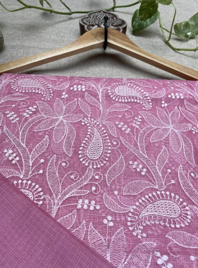 Nazaakat | نزاکت | नज़ाकत (Pink) : Tussar Kota Silk Salwar by Ikhtirah