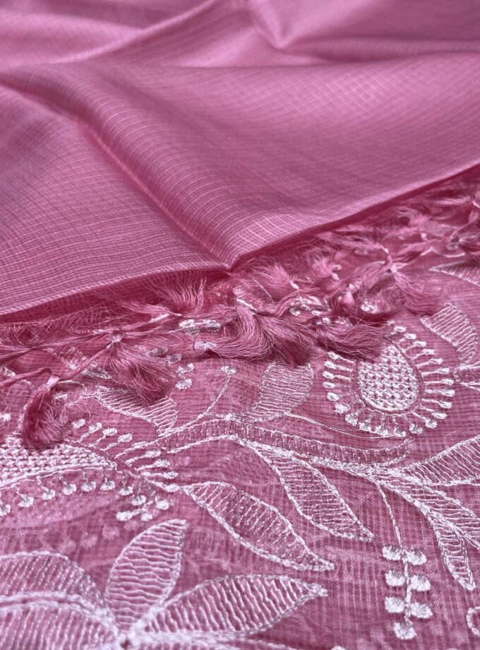 Nazaakat | نزاکت | नज़ाकत (Pink) : Tussar Kota Silk Salwar by Ikhtirah