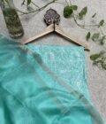 Nazaakat | نزاکت  | नज़ाकत (Sea Green): Tussar Kota Silk Salwar by Ikhtirah - Image 4