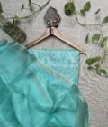 Nazaakat | نزاکت  | नज़ाकत (Sea Green): Tussar Kota Silk Salwar by Ikhtirah - Image 7