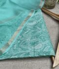Nazaakat | نزاکت  | नज़ाकत (Sea Green): Tussar Kota Silk Salwar by Ikhtirah - Image 8