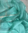 Nazaakat | نزاکت  | नज़ाकत (Sea Green): Tussar Kota Silk Salwar by Ikhtirah - Image 9