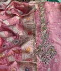 Preet | پریت  | प्रीत : Woven Banarasi Silk Salwar with Handwork by Ikhtirah (Pink) - Image 10