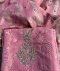 Preet | پریت  | प्रीत : Woven Banarasi Silk Salwar with Handwork by Ikhtirah (Pink) - Image 19