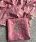 Preet | پریت  | प्रीत : Woven Banarasi Silk Salwar with Handwork by Ikhtirah (Pink) - Image 20