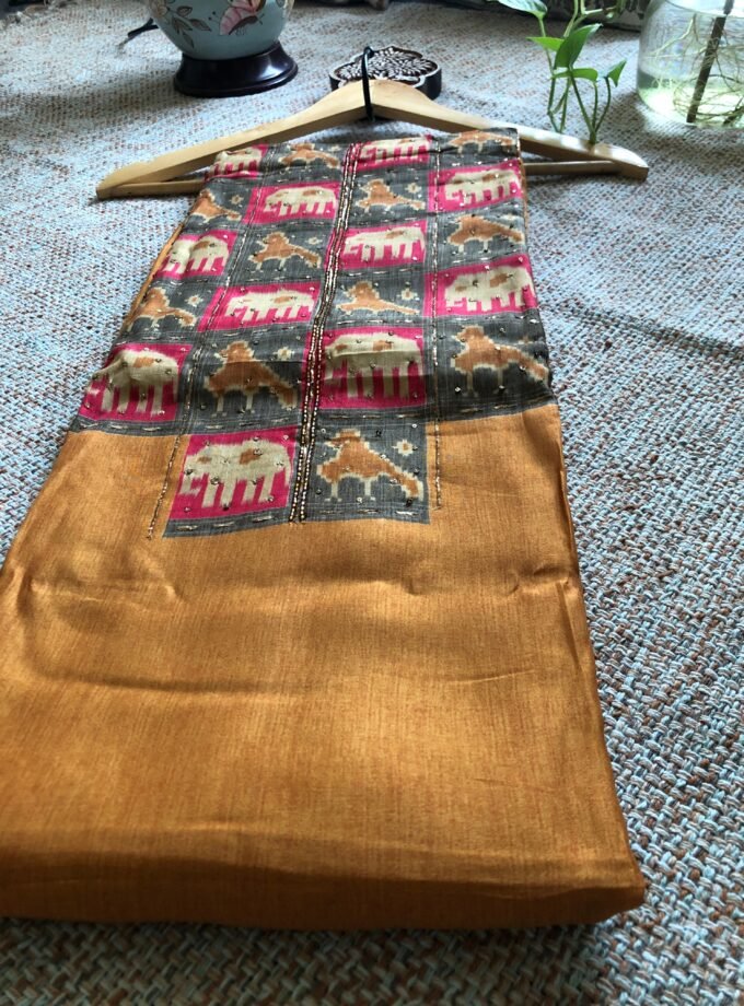 Jhilmil | جھلمل | झिलमिल (Mustard) : Salwar by Ikhtirah