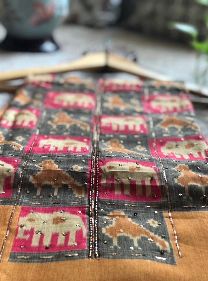 Jhilmil | جھلمل | झिलमिल (Mustard) : Salwar by Ikhtirah