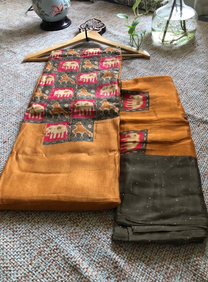 Jhilmil | جھلمل | झिलमिल (Mustard) : Salwar by Ikhtirah