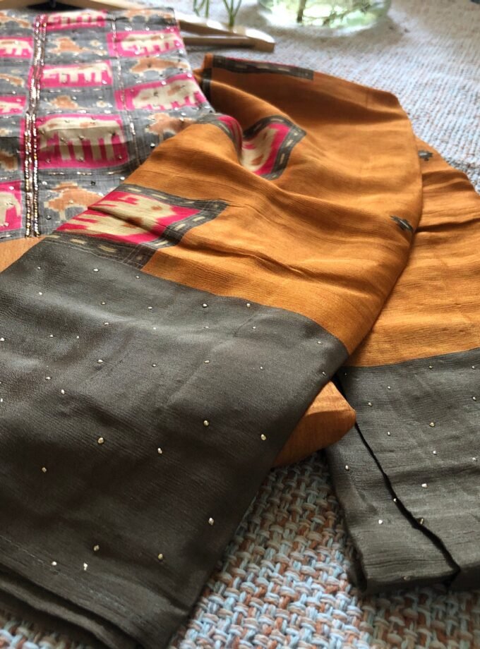 Jhilmil | جھلمل | झिलमिल (Mustard) : Salwar by Ikhtirah