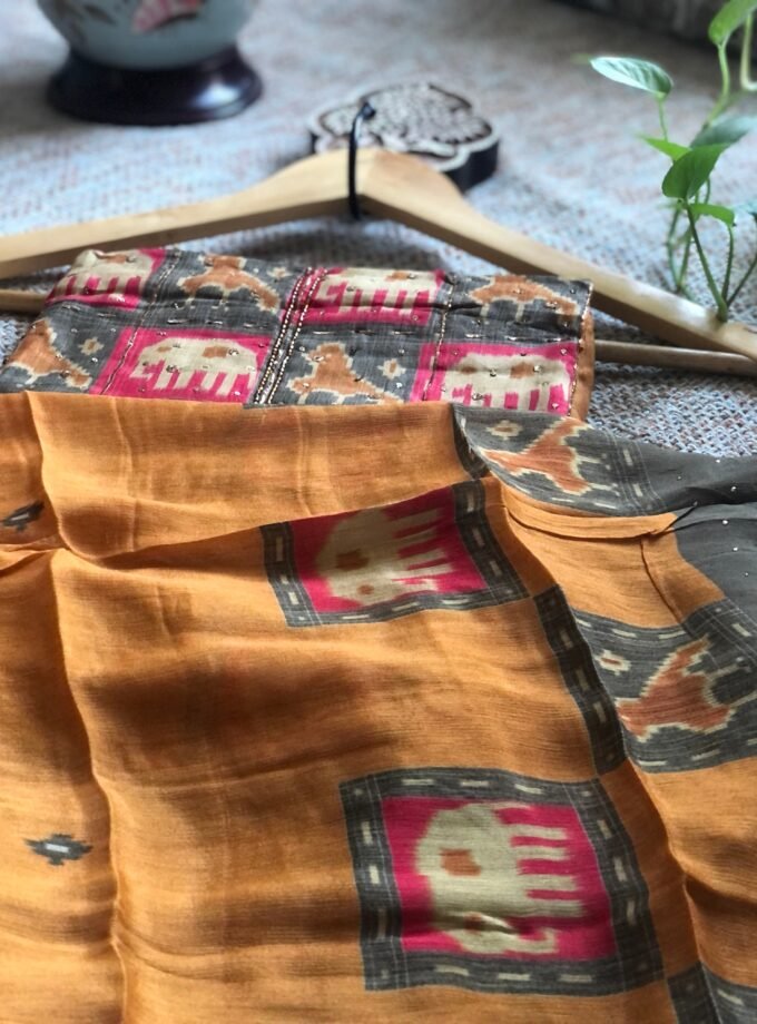 Jhilmil | جھلمل | झिलमिल (Mustard) : Salwar by Ikhtirah