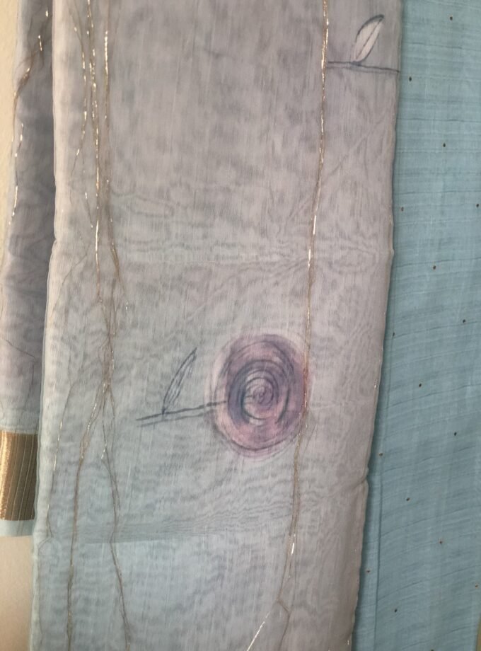 Sitara | ستارہ | सितारा :Chanderi Cotton Salwar (Blue) by Ikhtirah