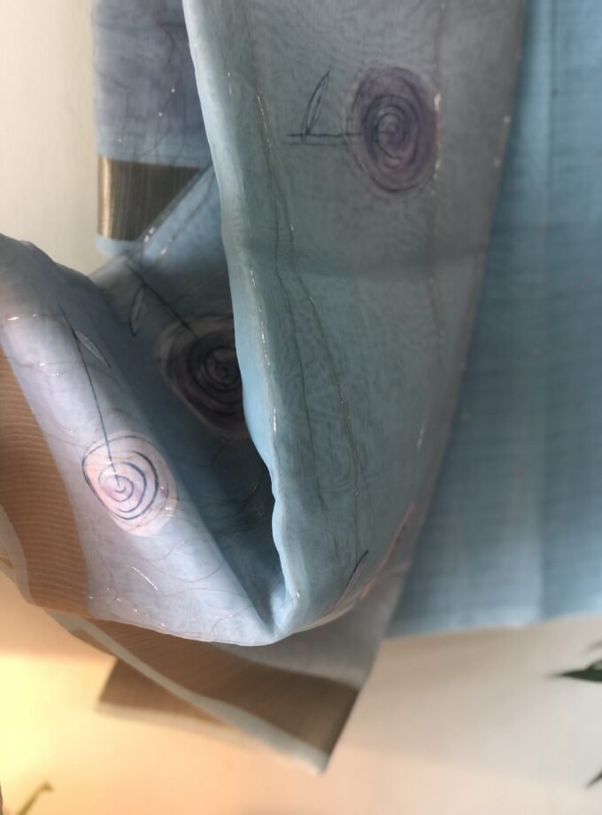 Sitara | ستارہ | सितारा :Chanderi Cotton Salwar (Blue) by Ikhtirah